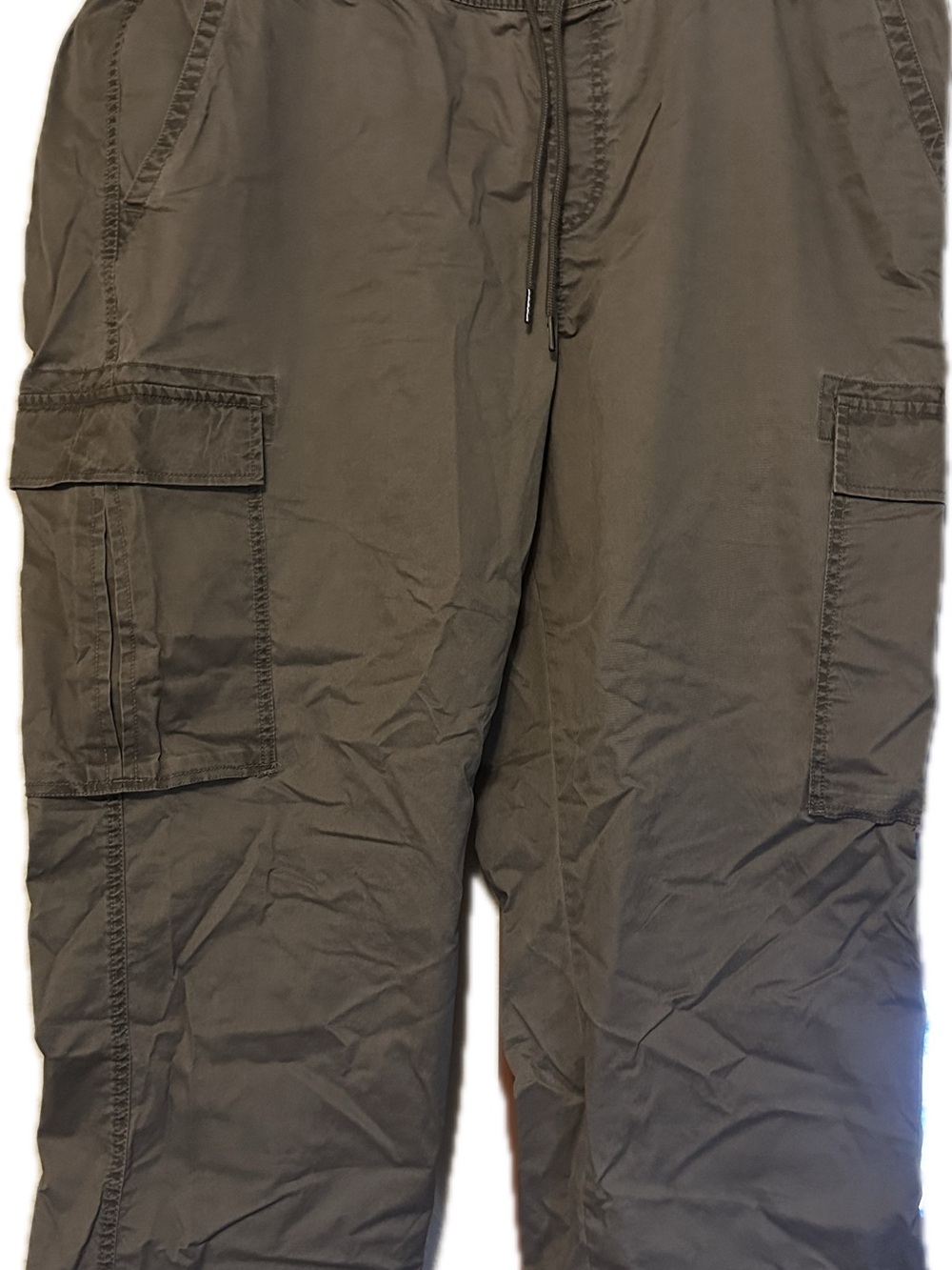 No Boundaries Men’s Cargo Pants 3XL 48-50 Olive Green Elastic Drawstring